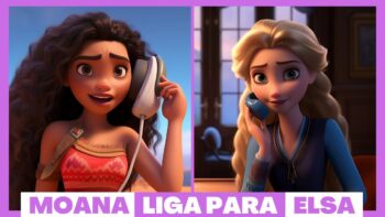 Conversa de Princesas: Moana e Elsa Abrem o Coração por Telefone