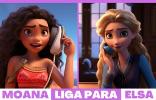 Conversa de Princesas: Moana e Elsa Abrem o Coração por Telefone