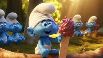 Os Smurfs Defendem a Ilha dos Doces de um Monstro Guloso